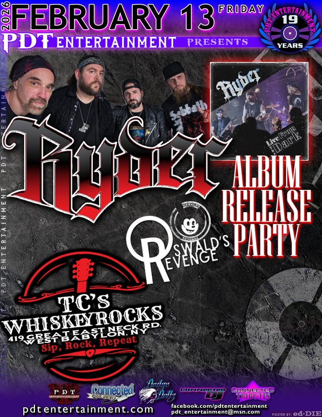 Ryder Live From The Dark Album Release at Whiskey Rocks (West Babylon, NY) Ticket
