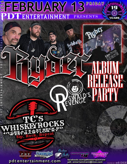 Ryder Live From The Dark Album Release at Whiskey Rocks (West Babylon, NY) Ticket